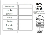 Days Of The Week Cut and Paste