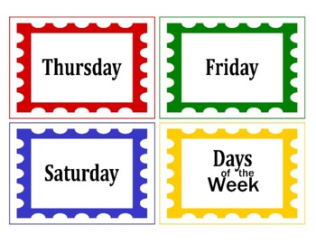 Days Of The Week Flashcards And Rainbow Chart For Kindergarten Printable Pdf