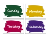 Days Of The Week Flashcards (colorful flashcards for kinde
