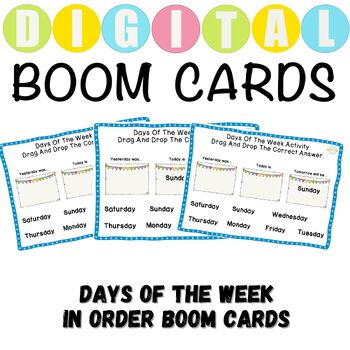 Preview of Days Of The Week In Order Boom Cards