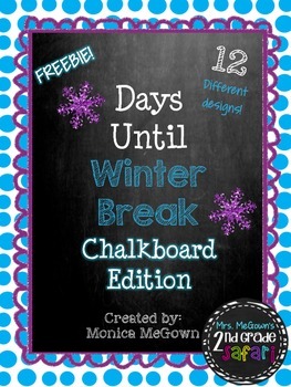 Preview of Days Until Winter Break: Chalkboard Edition (A Countdown to the Holidays!)