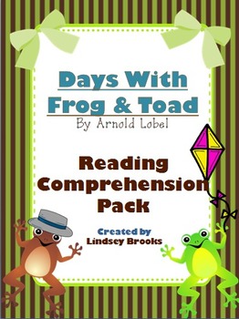Preview of Days With Frog and Toad: Reading Comprehension Pack