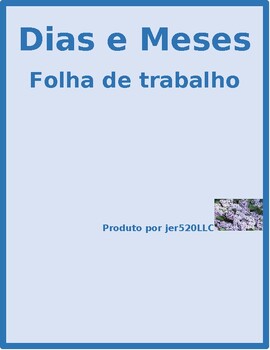 Preview of Dias e Meses (Days and Months in Portuguese) Worksheet