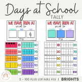 Days at School Display | 100 days of school tally | BRIGHT