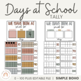 Days at School Display | 100 days of school tally | SIMPLE