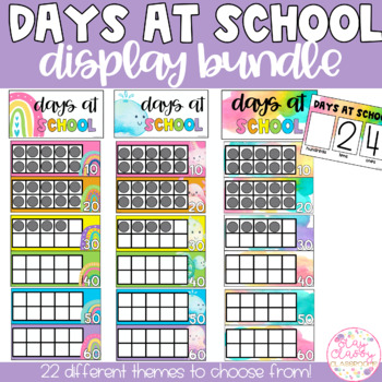 Preview of Days at School Display BUNDLE | 100 Days of School