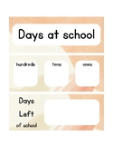 Days at School - ten frames- 'Just Peachy' boho theme