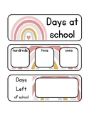 Days at School - ten frames- 'Simple Rainbow' boho theme