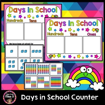 Preview of Days in School Calendar Display - Hundreds, Tens and Ones