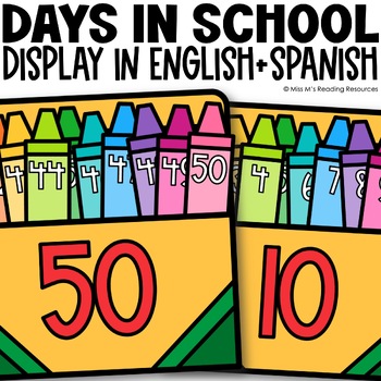 Preview of Days in School Display Classroom Decor 100th Day of School Crayon Decor Theme