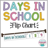 Days in School Flip Calendar Chart Display | English & Spanish