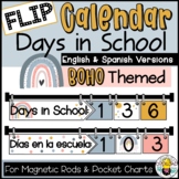 Days in School Flip Calendar Display | English & Spanish |