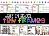 Days in School Ten Frames | Rainbow Theme