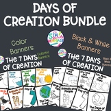 Days of Creation Banner Bundle- Color and Black & White Pr
