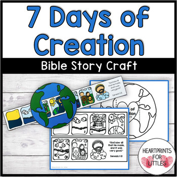 7 Days of Creation Bible Craft, Sunday School Craft by Heartprints for ...