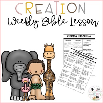 Preview of Days of Creation Bible Lesson - Religion - Catholic or Christian
