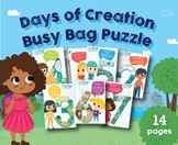 Days of Creation Puzzle Busy Bag, Preschool, Kindergarten 