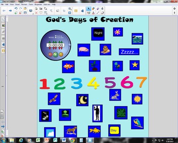 Preview of Days of Creation SmartBoard Activity