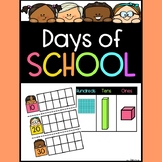 Days of School Chart - Rainbow Bright