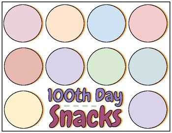 Preview of Days of School - Snack Mats