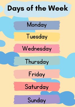 Days of The Week by Sharraaawr | TPT