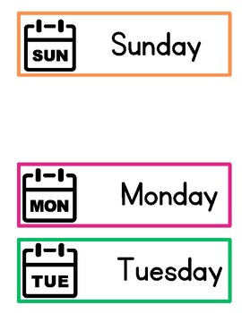 Days Of The Week By Ms Cs Resource Hive 