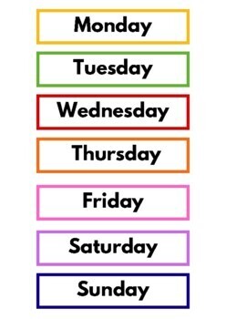 Days of The Week Chart (Yesterday, today and tomorrow) by Joanna Mazariegos
