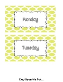 Days of The Week Free Labels or Printable Tags