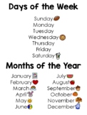Days of The Weeks/Months of the Year Poster FREEBIE