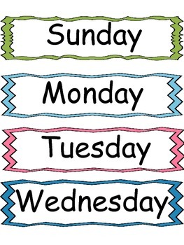 Days of the Week by Lorraine Cheung | TPT