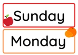 Days of the Week Activity Cards/Bulletin Board Labels