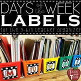 Days of the Week Bin Labels