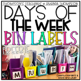 Days of the Week Bin Labels FREEBIE