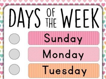 Days of the Week. Bulletin Board Set. Over the Rainbow | TpT