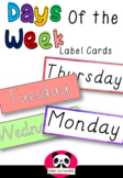 Days of the Week Calendar Labels | Cards