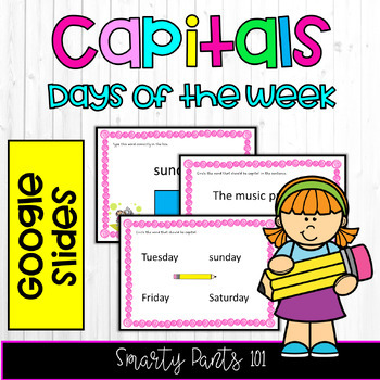 Preview of Days of the Week - Capital Letters - Google Slides - Capitalization Proper Noun