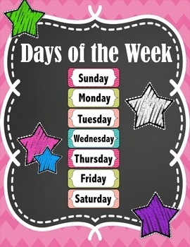 Days of the Week - Chevron by Jess Skinner | Teachers Pay Teachers