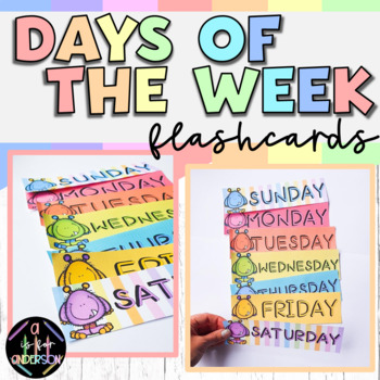 Days Of The Week Flashcards Monster Theme By A Is For Anderson