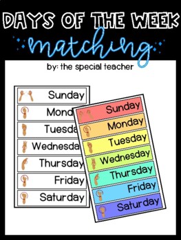 Preview of days of the week- matching