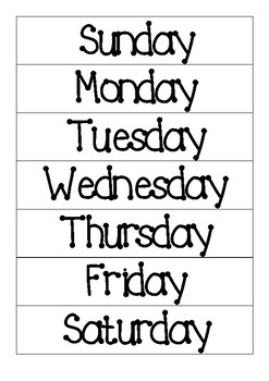 Days of the Week - Cut & Paste Worksheet by Mrs Seipel's Superstars