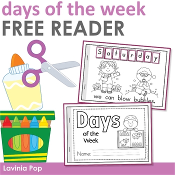 Preview of Days of the Week Cut & Paste reader {FREE}