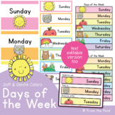 Days of the Week Display and Yesterday Today Tomorrow Chart