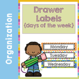 Drawer Labels for Days of the Week