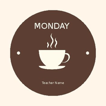 Preview of Days of the Week [Editable] Coffee Edition