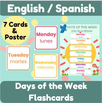 Preview of Days of the Week: Bilingual English & Spanish (ESL, EAL, ESOL, ELL)