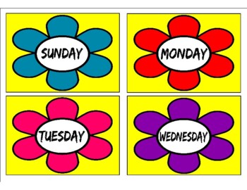 Days of the Week Flashcards English/Portuguese - Days of the Week