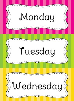 Days of the Week by Ms T Teaches | TPT