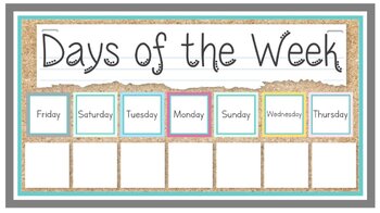 Preview of Days of the Week Google Slides Activity