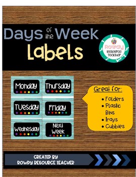 Preview of Days of the Week  SMALL Labels