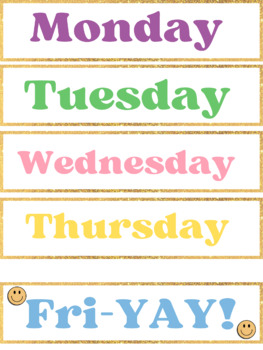 Days of the Week Labels by Teach Grade Sleep Repeat | TPT